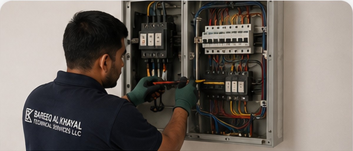 Electrical Works by Bareeq Al Khayal technicians in Dubai