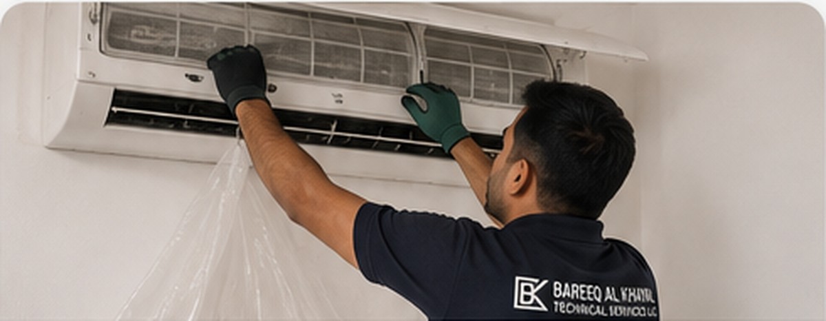 AC Maintenance by Bareeq Al Khayal technicians in Dubai
