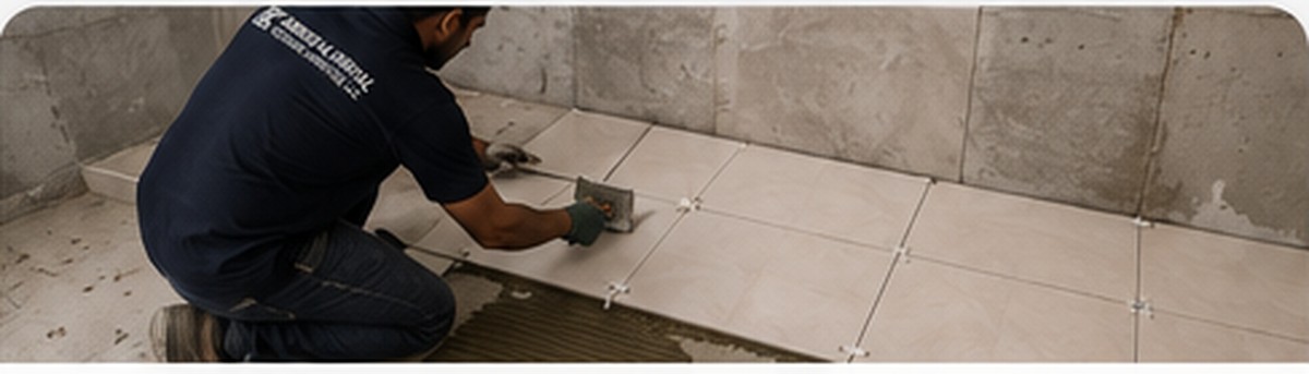 Tile Fixing by Bareeq Al Khayal technicians in Dubai